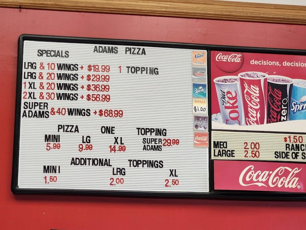 Adam's Pizza Menu image 4